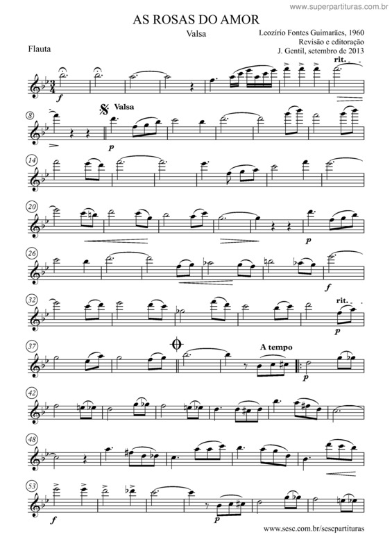 Partitura da música As rosas do amor v.2