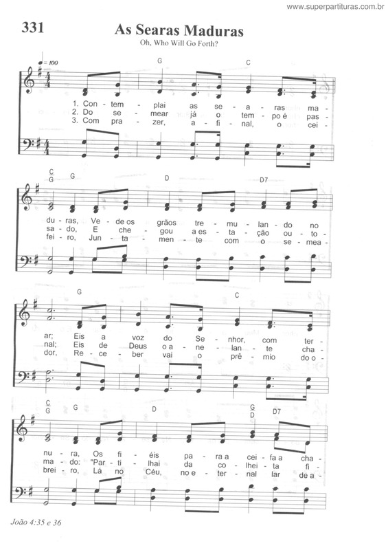 Partitura da música As Searas Maduras