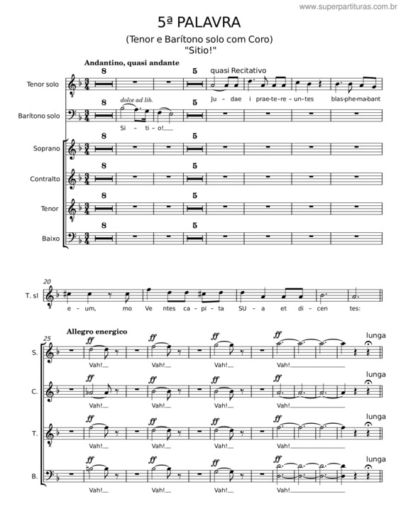 Partitura da música As Sete Últimas Palavras De Cristo – Théodore Dubois v.3