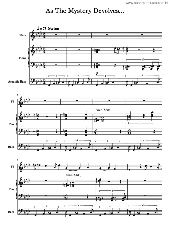 Partitura da música As The Mystery Devolves...