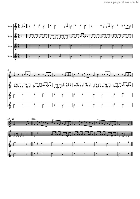 Partitura da música Asa Branca – Luiz Gonzaga Asa Branca v.3