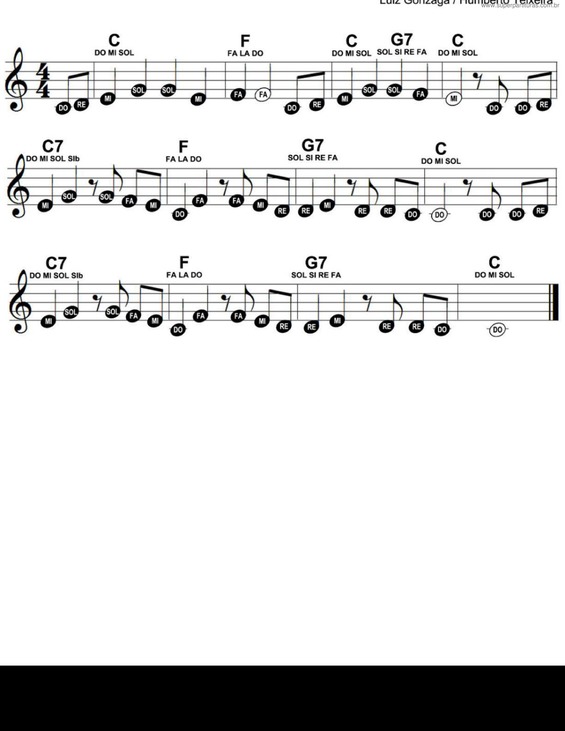 Partitura da música Asa Branca v.23