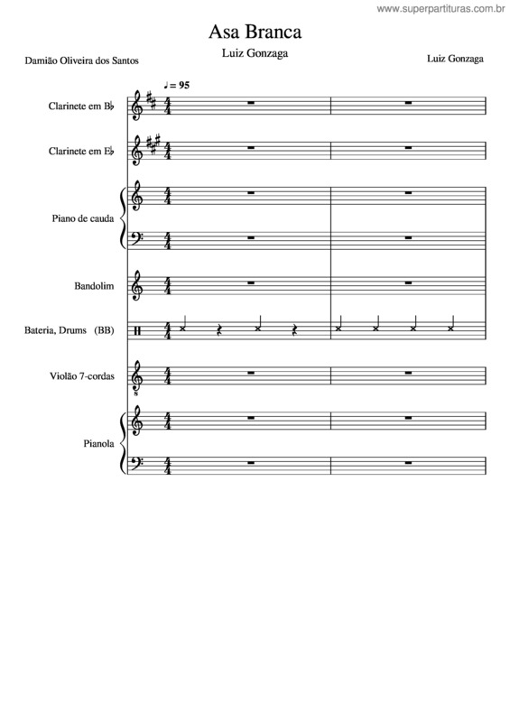 Partitura da música Asa Branca v.49