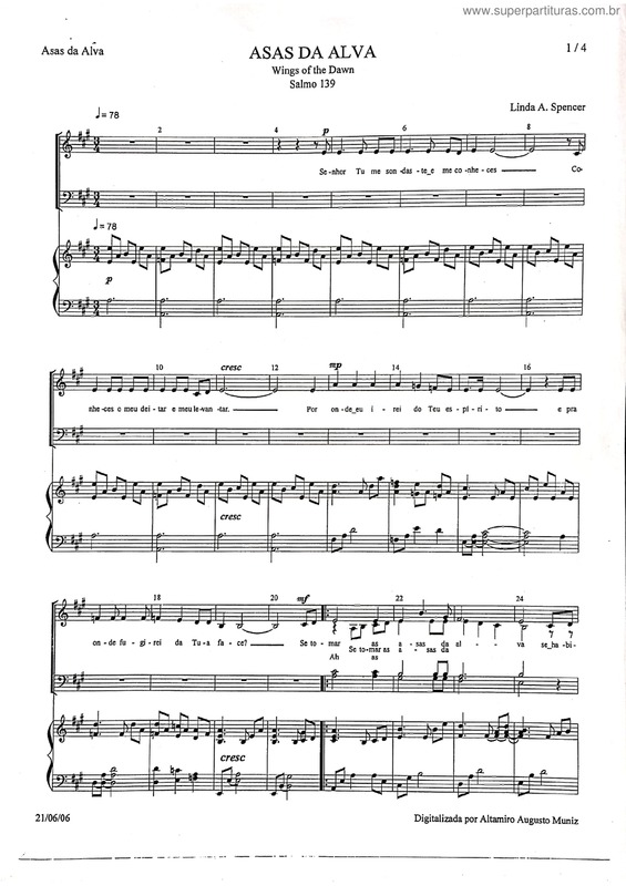 Partitura da música Asas Da Alva v.2