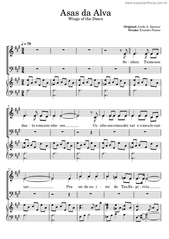 Partitura da música Asas Da Alva v.6