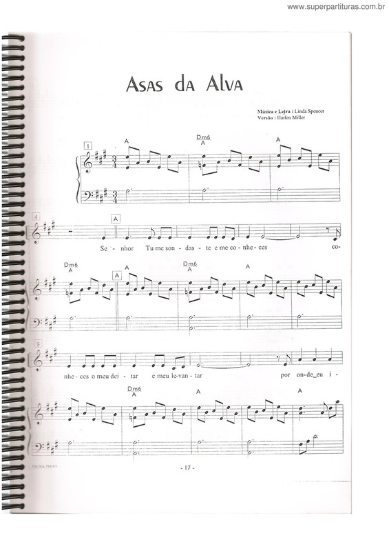 Partitura da música Asas Da Alva