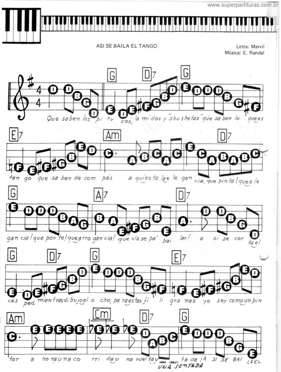 Partitura da música Así De Baila El Tango Pág. 1