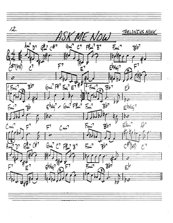 Partitura da música Ask Me Now v.3