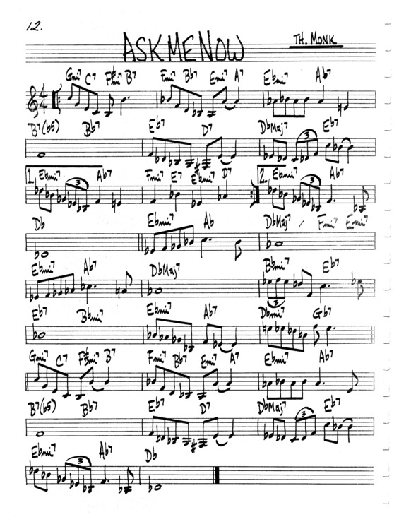 Partitura da música Ask Me Now v.8