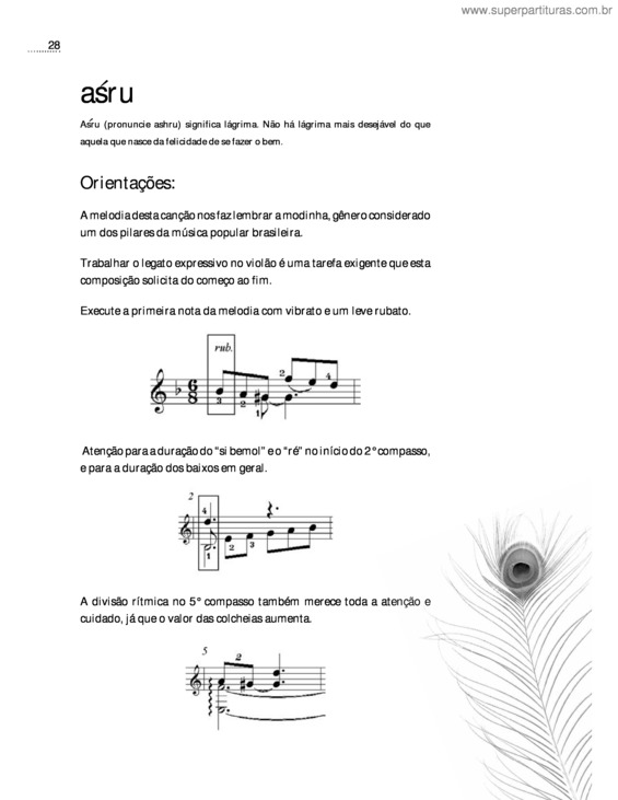 Partitura da música Asru