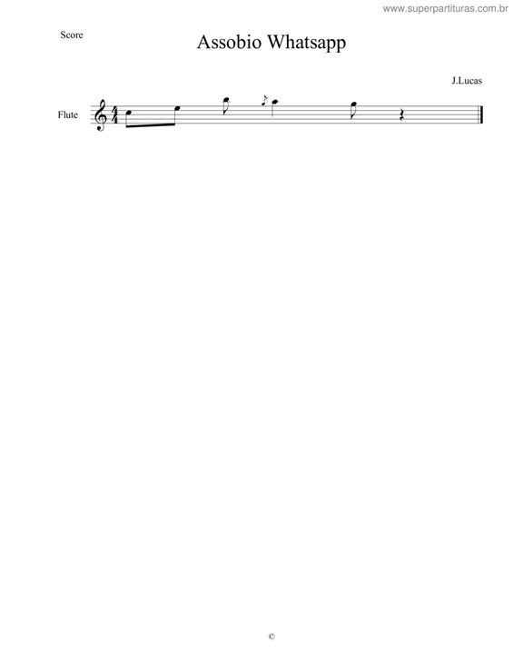 Partitura da música Assobio Do Whatsapp
