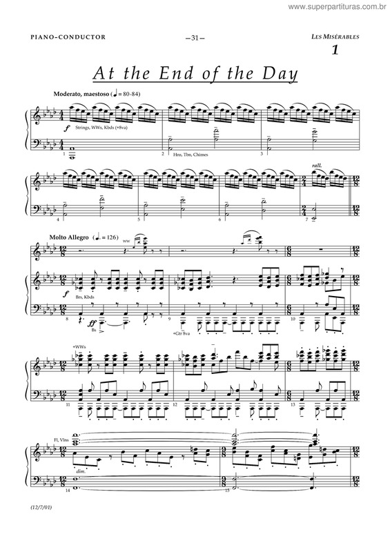 Partitura da música At the end of the day v.3