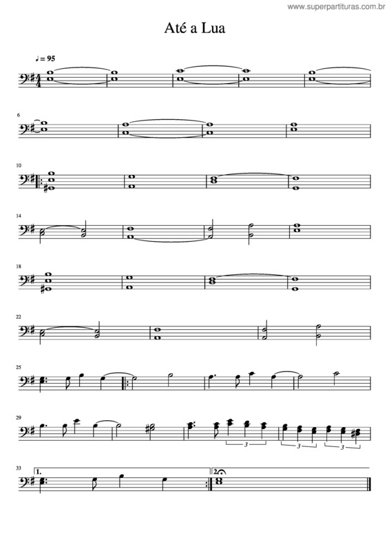 Partitura da música Até A Lua v.3