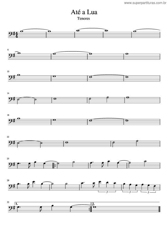 Partitura da música Até A Lua v.4