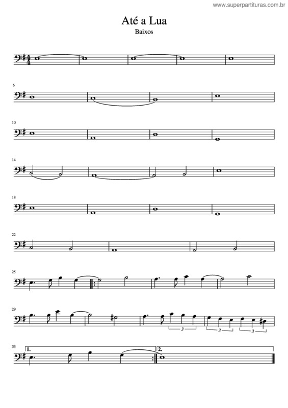 Partitura da música Até A Lua v.5
