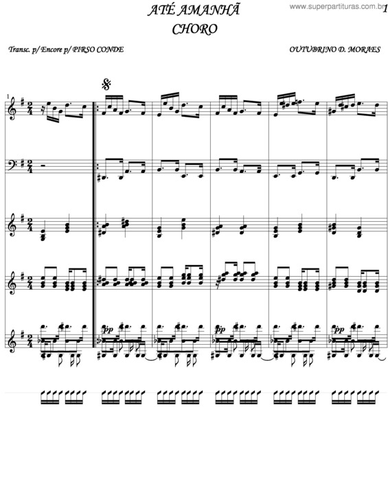 Partitura da música Até Amanhã v.4