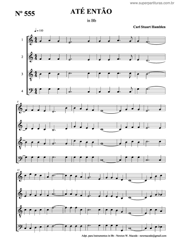 Partitura da música Até Então v.4