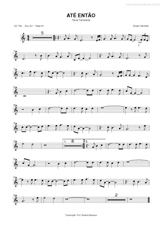 Partitura da música Até Então