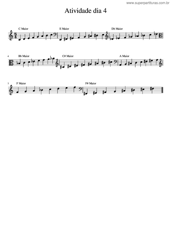 Partitura da música Atividade Dia 4 Pt.1