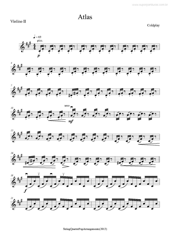 Partitura da música Atlas v.2