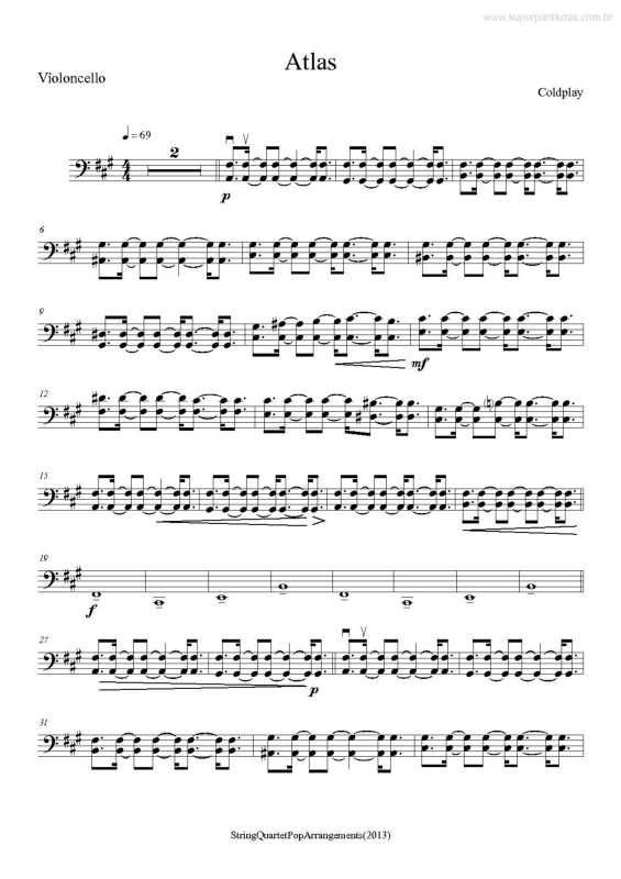 Partitura da música Atlas v.3