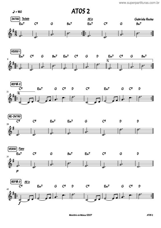 Partitura da música Atos 2 v.17