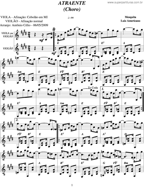 Partitura da música Atraente v.10