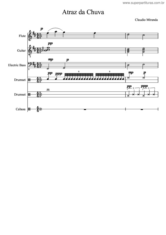 Partitura da música Atraz Da Chuva