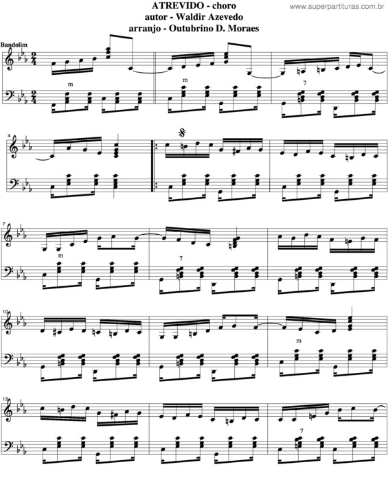 Partitura da música Atrevido v.10