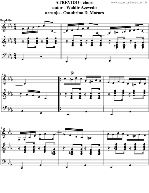 Partitura da música Atrevido v.11