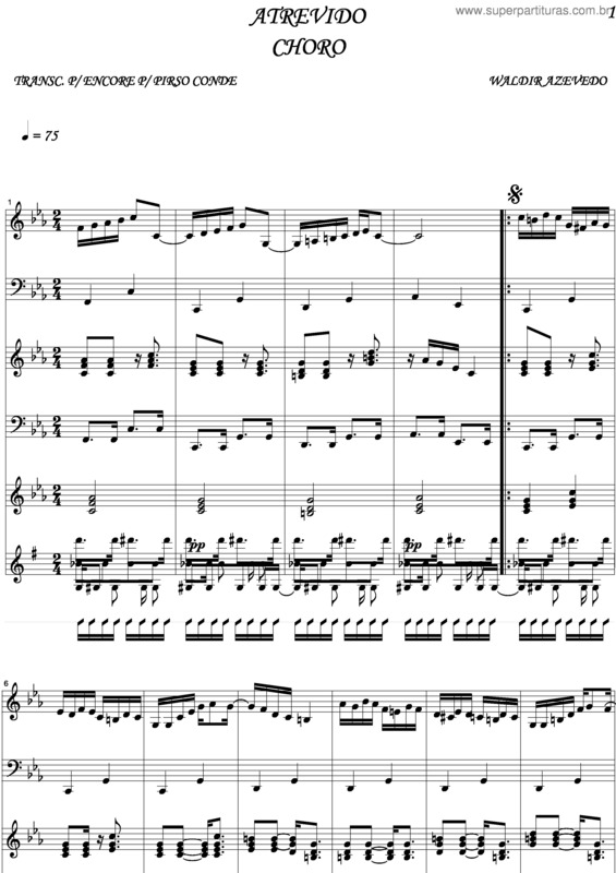 Partitura da música Atrevido v.7