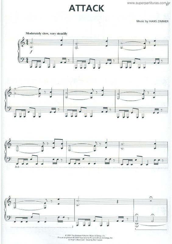 Partitura da música Attack v.2