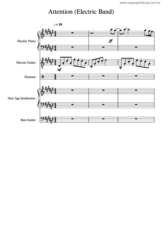 Partitura da música Attention v.10