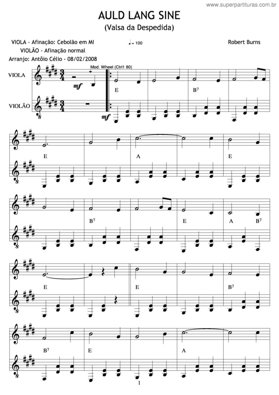 Partitura da música Aud Lang Sine