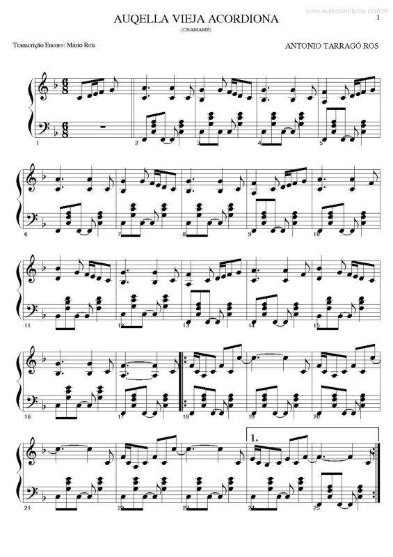 Partitura da música Auqella Vieja Acordiona