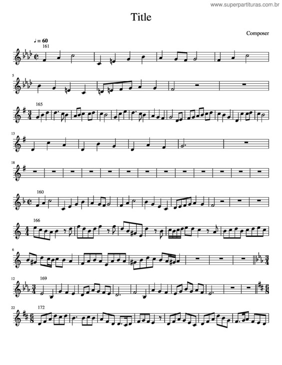 Partitura da música Aural Skills Exam 1 October 12–16