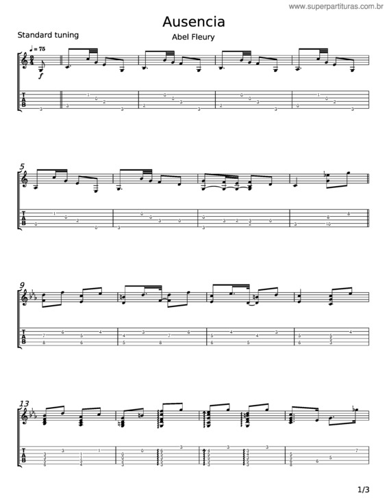 Partitura da música Ausencia v.15
