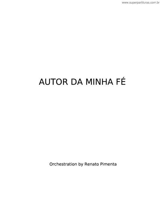 Partitura da música Autor Da Minha Fé v.12