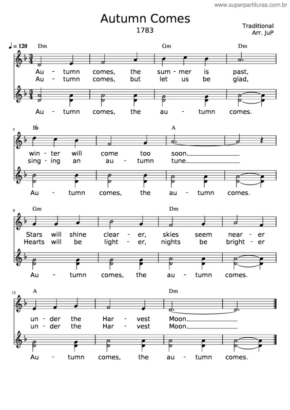 Partitura da música Autumn Comes Herbst Ist Da – Misc Traditional Autumn Comes Ssa