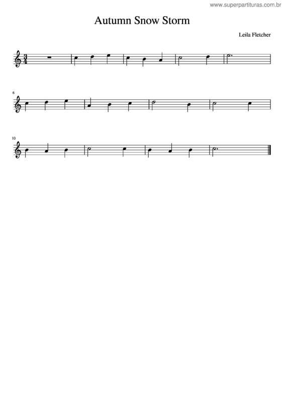 Partitura da música Autumn Snow Storm