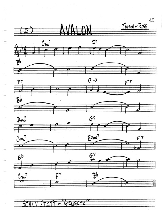 Partitura da música Avalon v.4