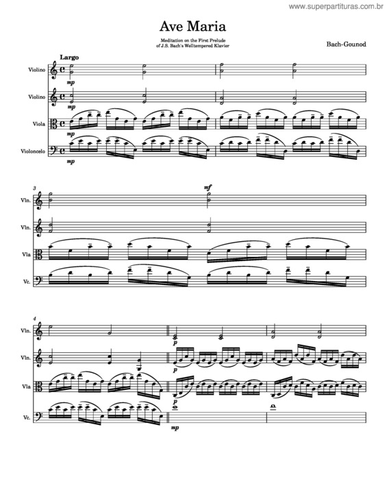 Partitura da música Ave Maria  – Charles Gounod Ave Maria – Gounod
