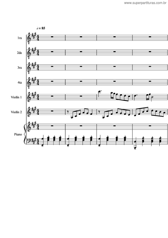 Partitura da música Ave Maria – Giulio Caccini v.8