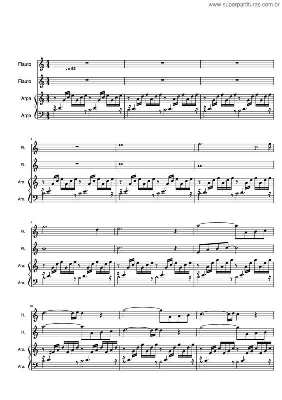 Partitura da música Ave Maria – Gounod v.2
