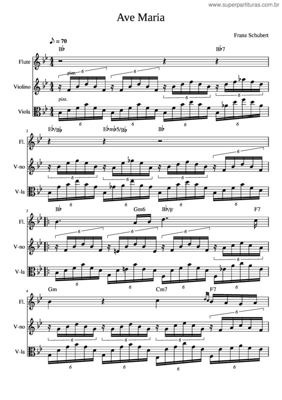 Partitura da música Ave Maria – Misc Praise Songs v.2