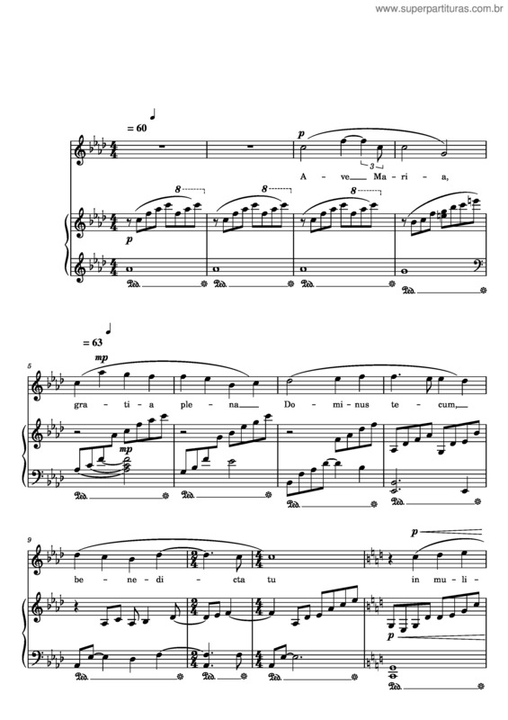 Partitura da música Ave Maria – Philippe Rombi v.2