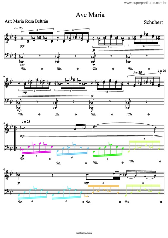 Partitura da música Ave Maria – Rosy