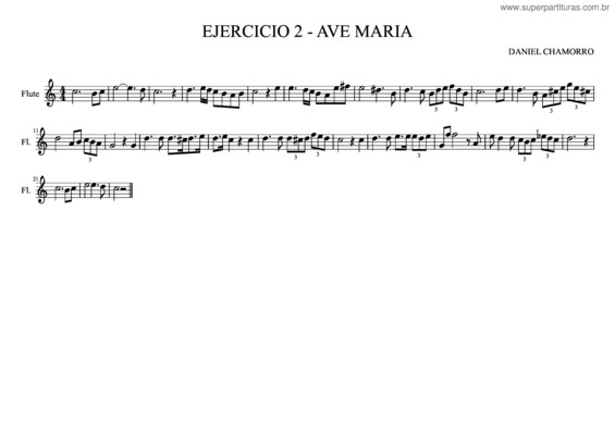 Partitura da música Ave Maria – Shubert