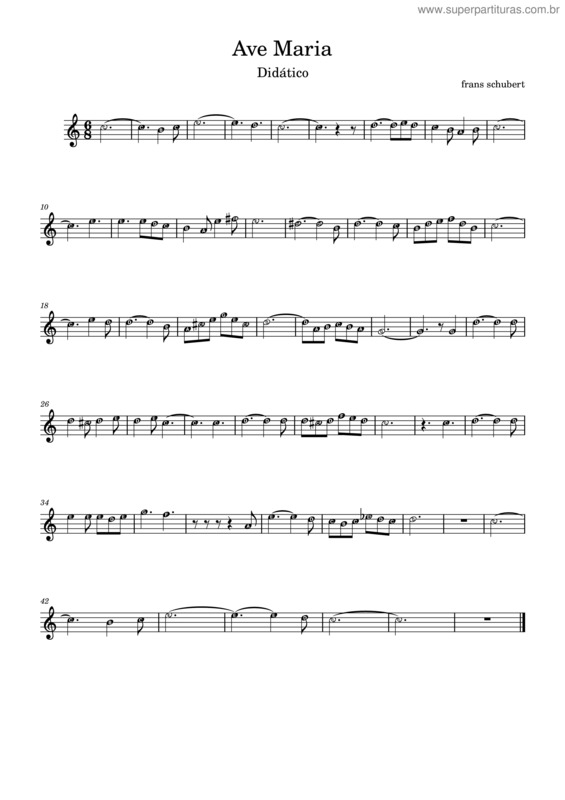 Partitura da música Ave Maria, D.839 – Franz Schubert Ave Maria v.5