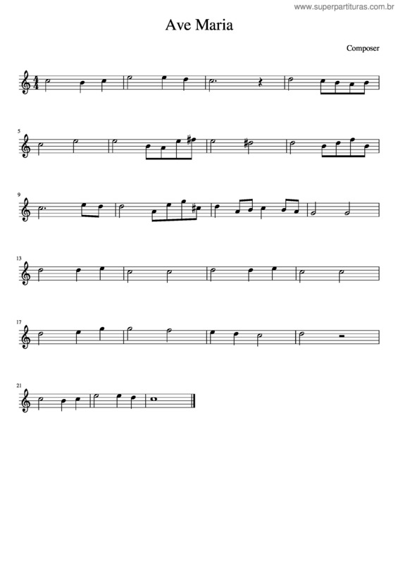 Partitura da música Ave Maria, D.839 – Franz Schubert Ave Maria v.8